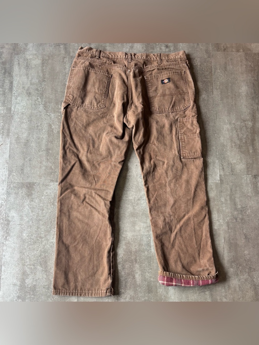 Dickies Flannel Lined Carpenter Pants Men’s 38x32 Brown